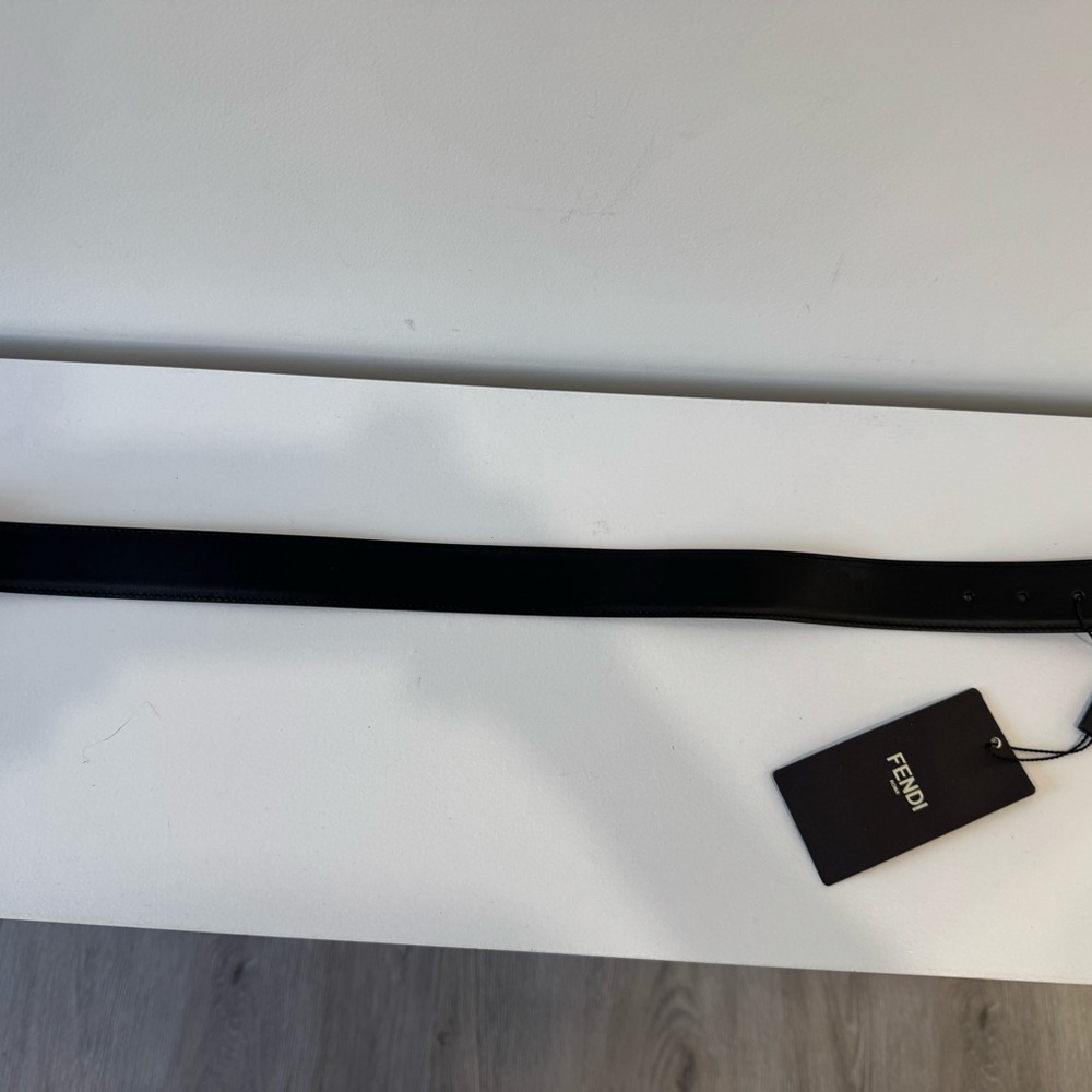 Fendi Black Leather Belt authentic Fendi